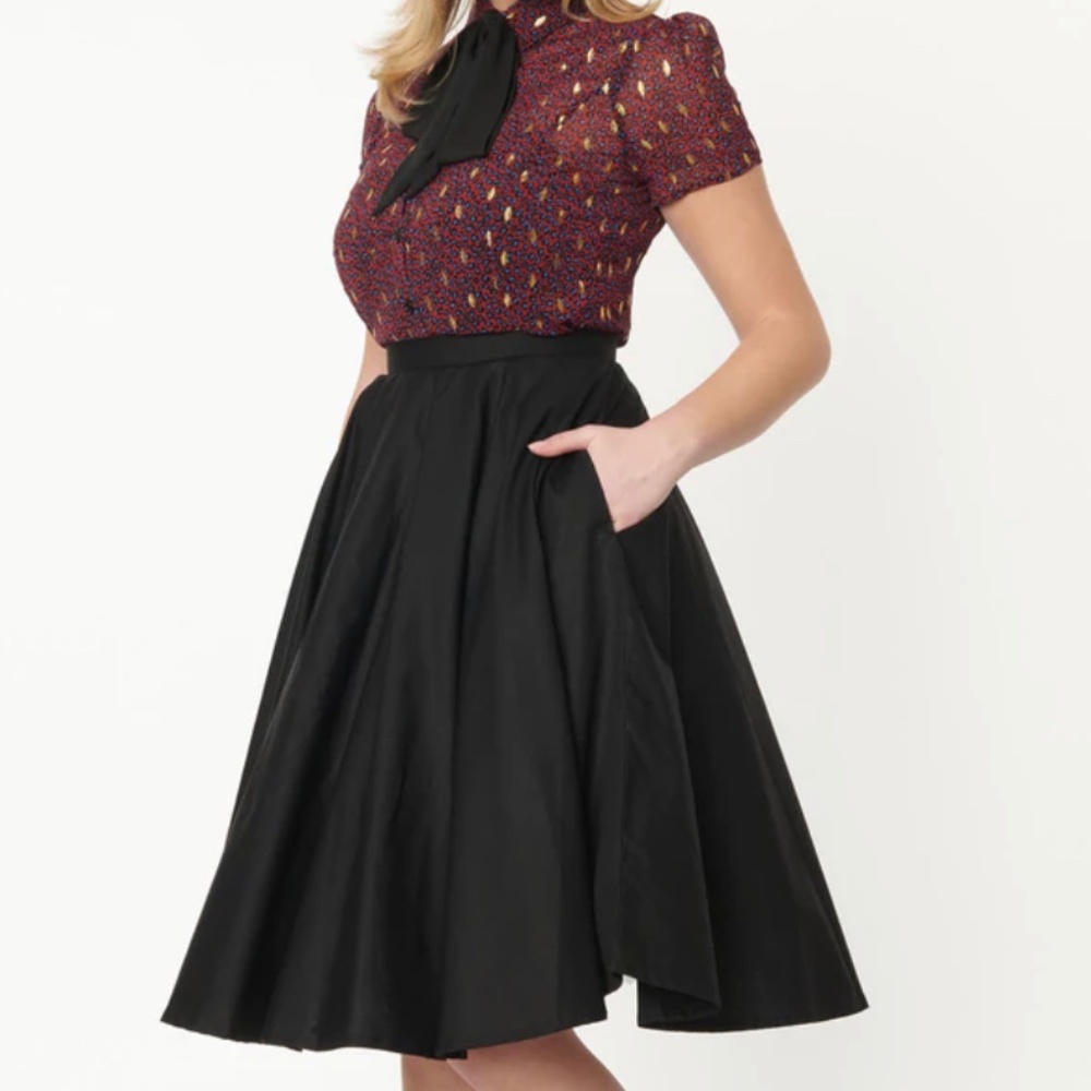 Magnolia Place Black Sally Swing Skirt